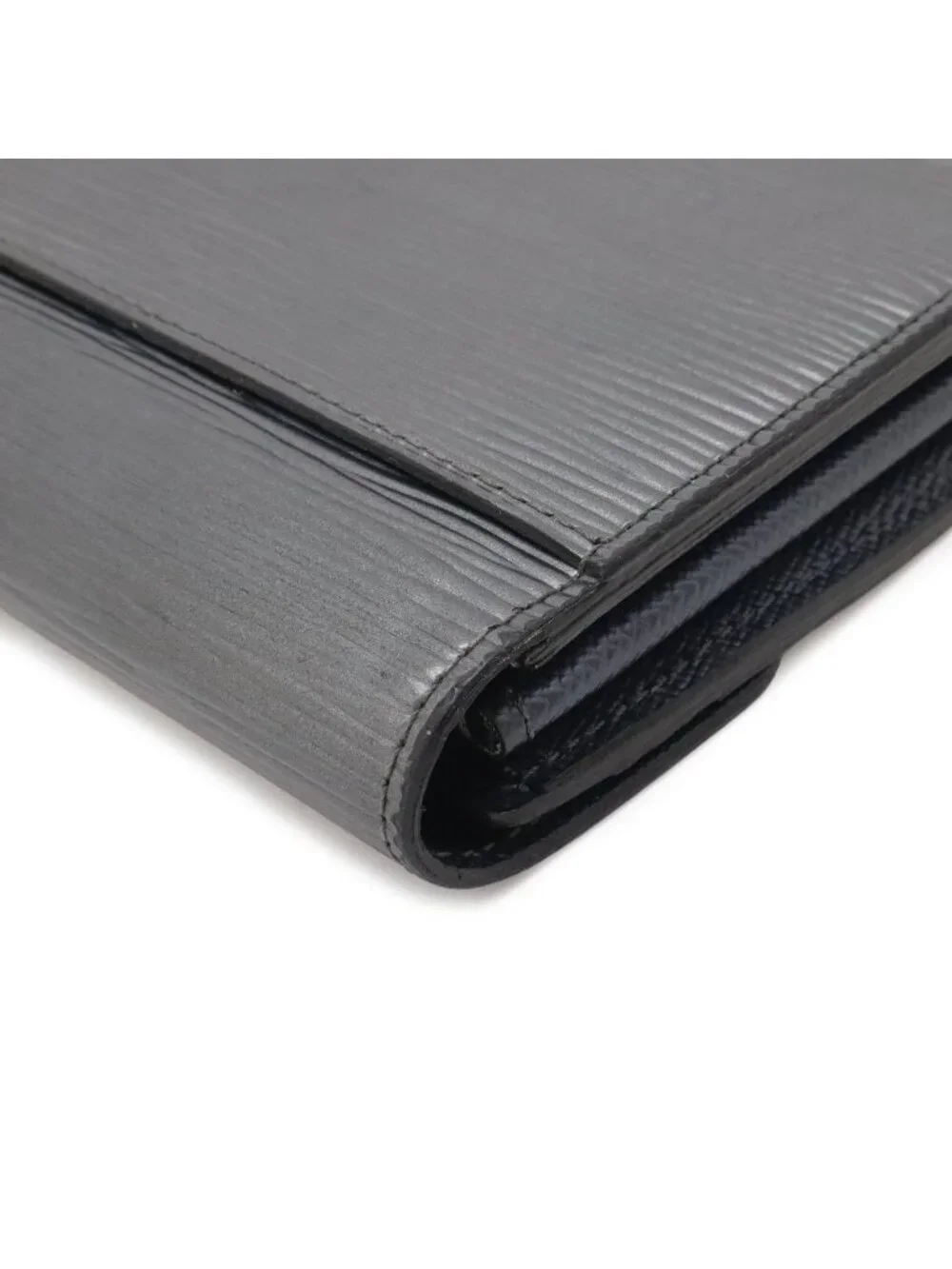 Louis Vuitton Epi Portefeuille Sarah Bifold Wallet Anthracitna Cles Metallic